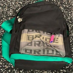 Takata green and black back pack.